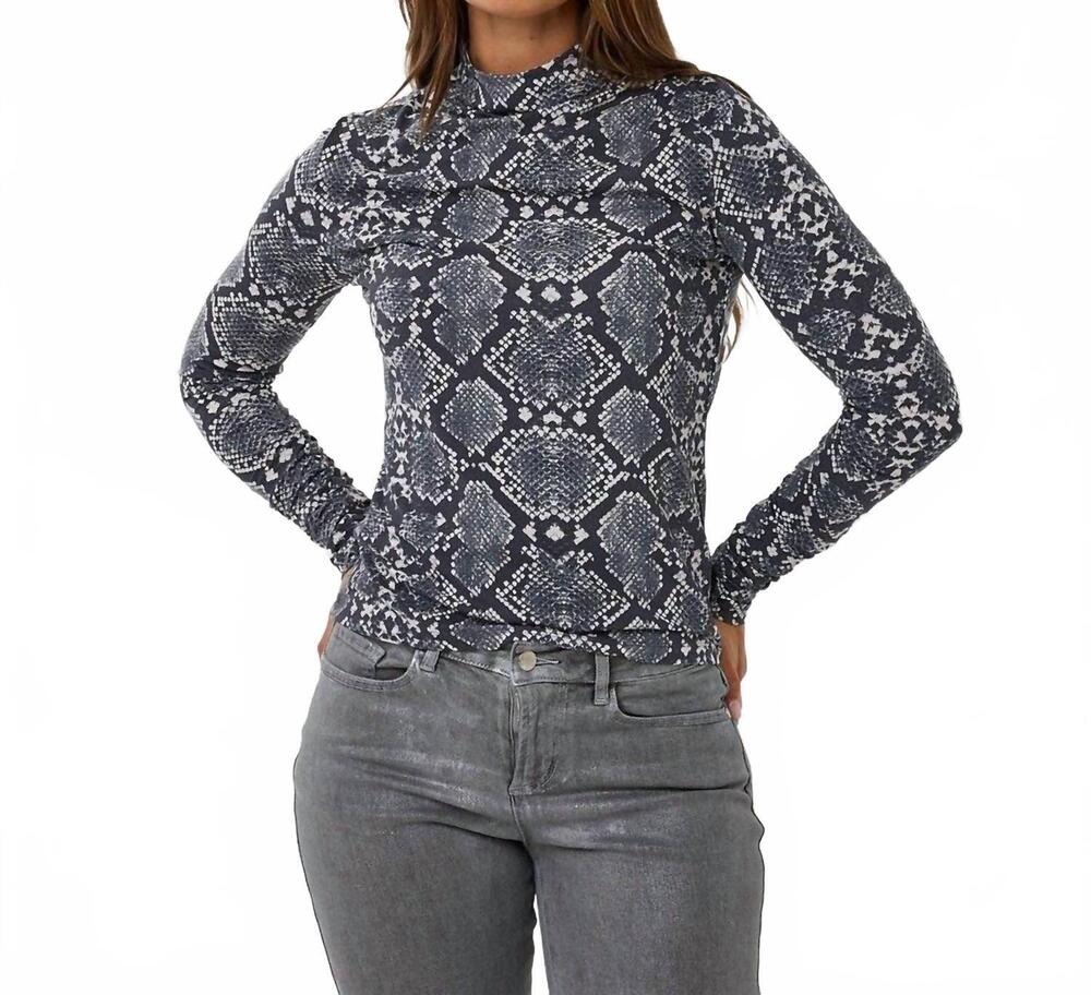 NEW ESQUALO teah long sleeve top in neutral